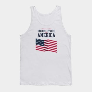 A Proud Citizen United States of America with american flag flap digial format Tank Top